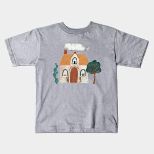 Cozy Cottage Scene Kids T-Shirt